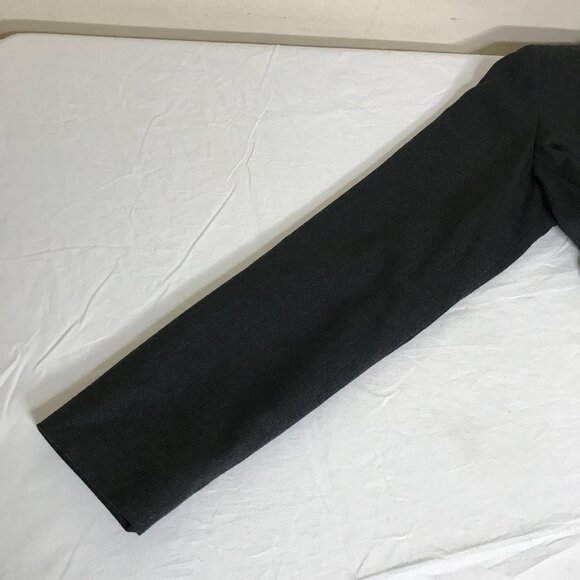 Max Mara Made in Italy Size 6 Designer Mink Collar Very Dark Gray Wrsp Jacket - Picture 10 of 16